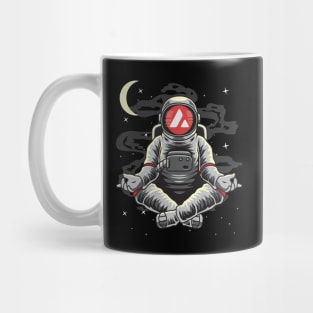 Astronaut Yoga Avalanche AVAX Coin To The Moon Crypto Token Cryptocurrency Wallet Birthday Gift For Men Women Kids Mug